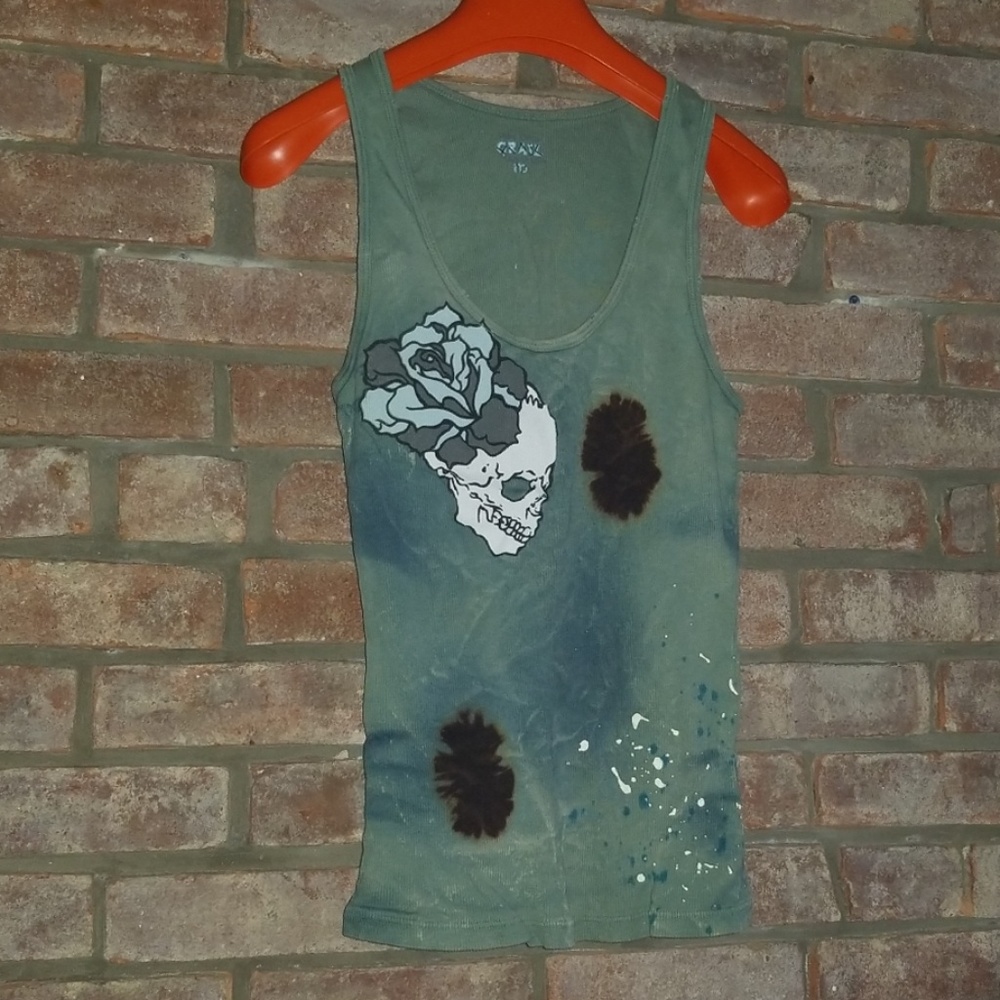 Grail Army Green Tank Top Tye Dye